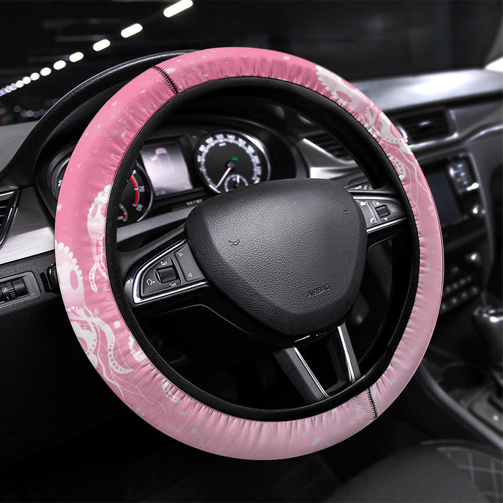 Pink Boronia of Hope Steering Wheel Cover Australia’s Fight Against Breast Cancer Support