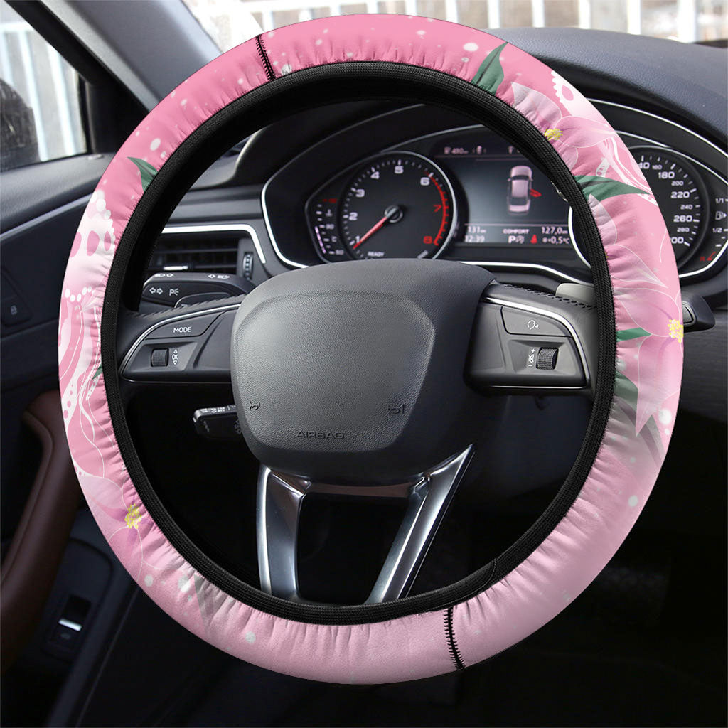 Pink Boronia of Hope Steering Wheel Cover Australia’s Fight Against Breast Cancer Support