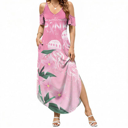 Personalised Pink Boronia of Hope Summer Maxi Dress Australia’s Fight Against Breast Cancer Support