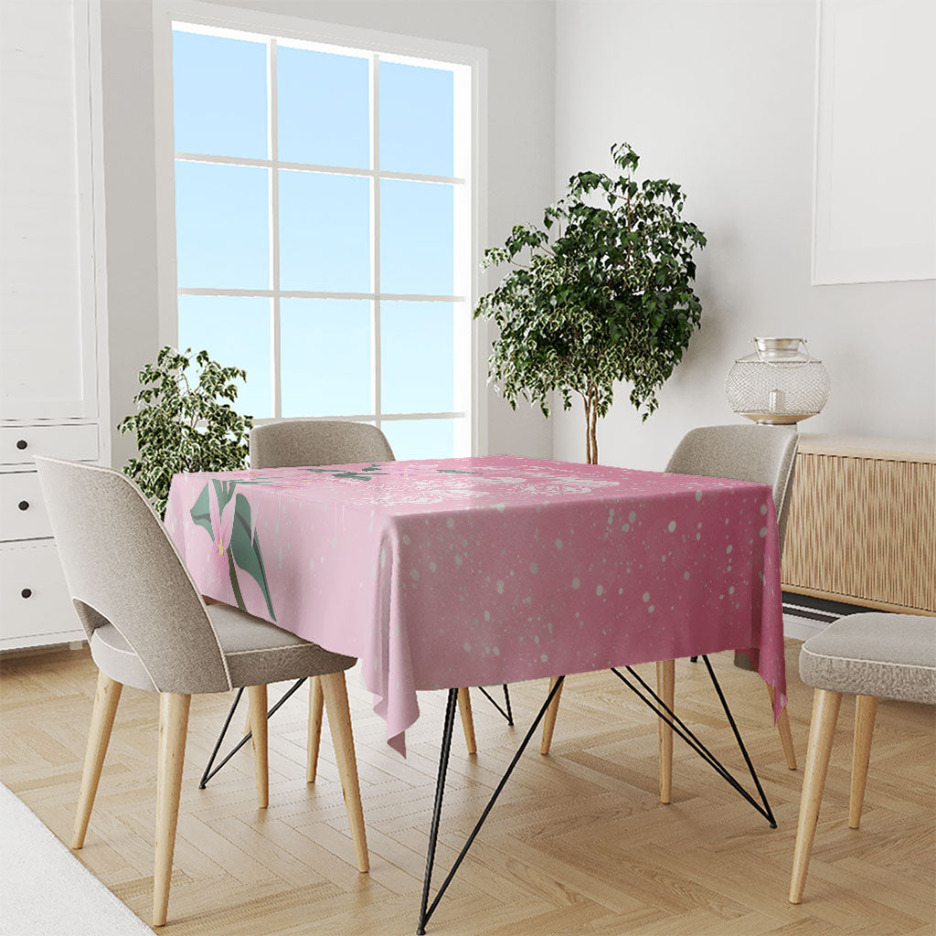 Personalised Pink Boronia of Hope Tablecloth Australia’s Fight Against Breast Cancer Support