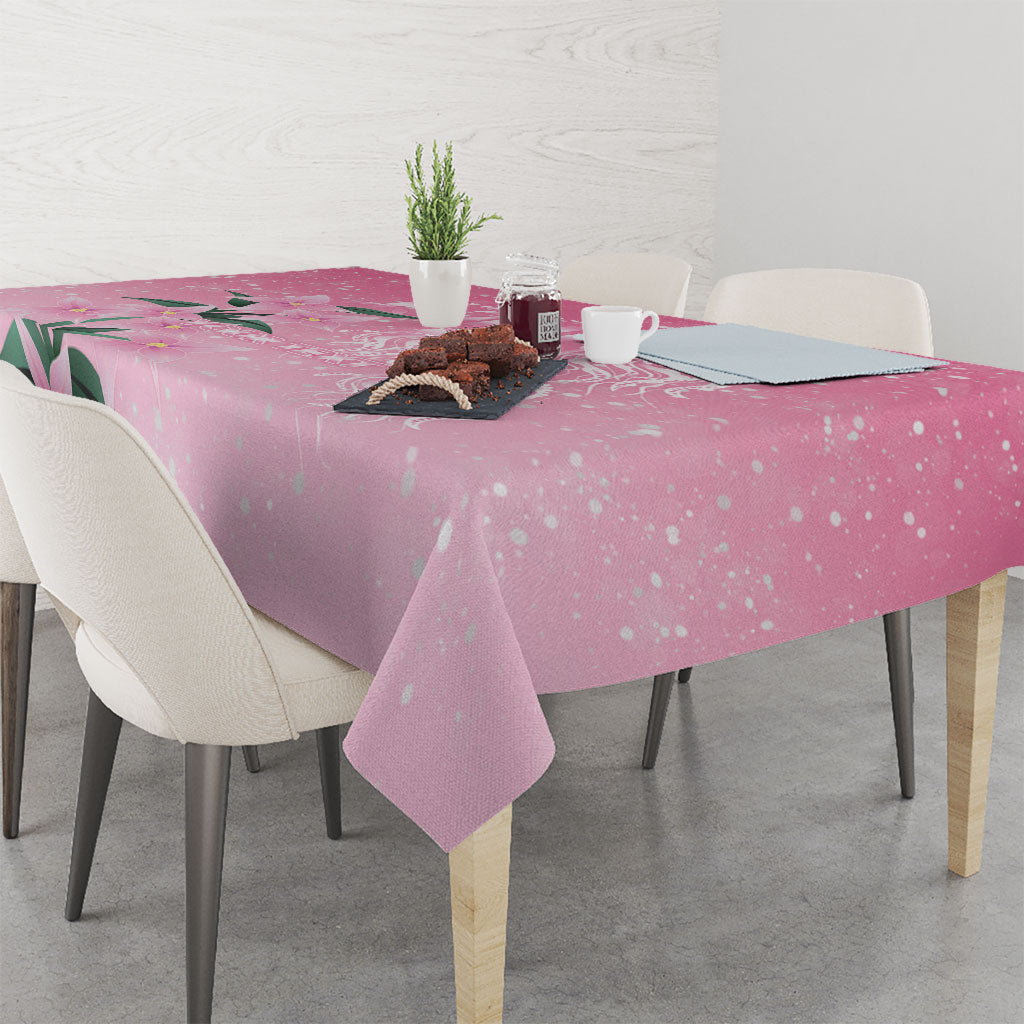 Personalised Pink Boronia of Hope Tablecloth Australia’s Fight Against Breast Cancer Support