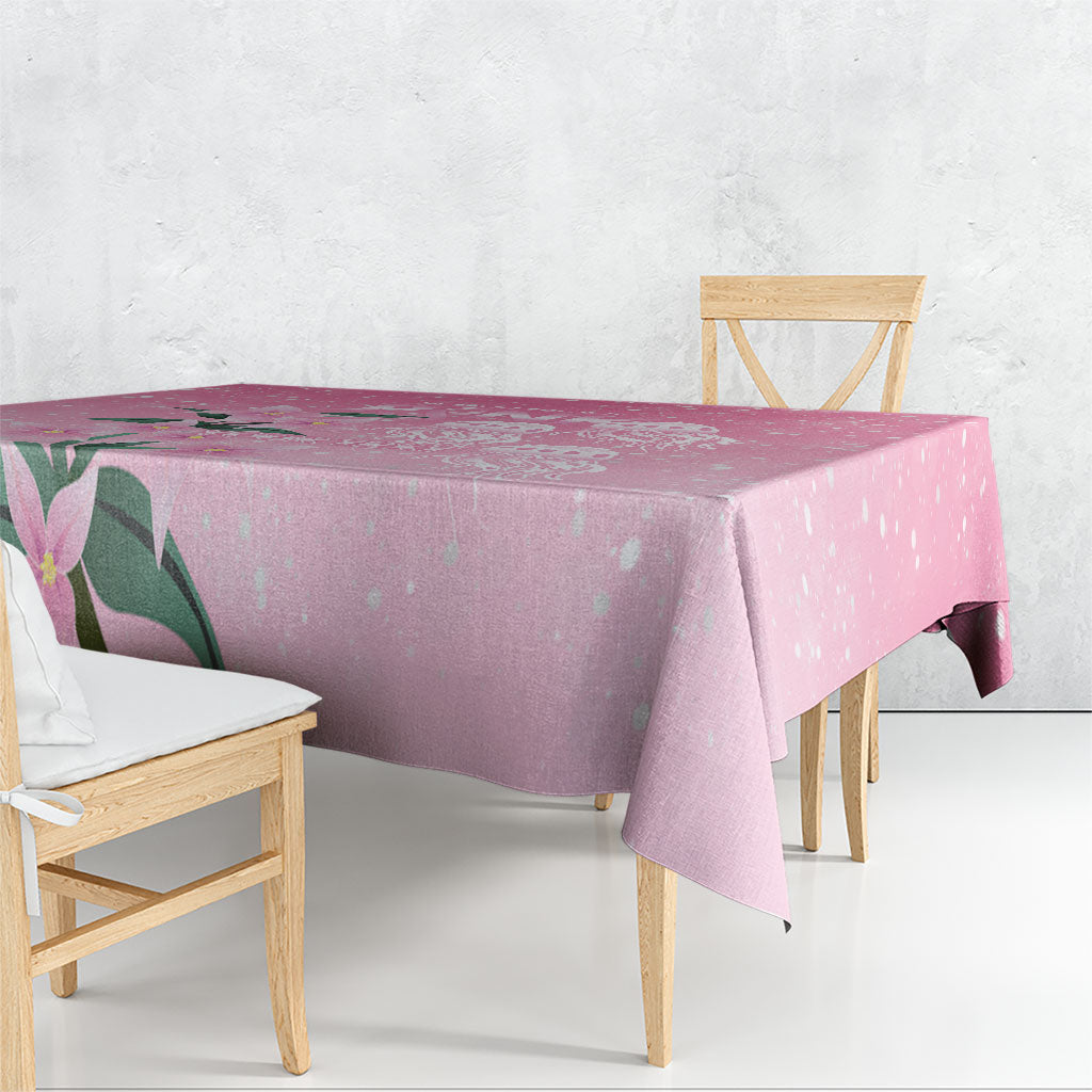 Personalised Pink Boronia of Hope Tablecloth Australia’s Fight Against Breast Cancer Support