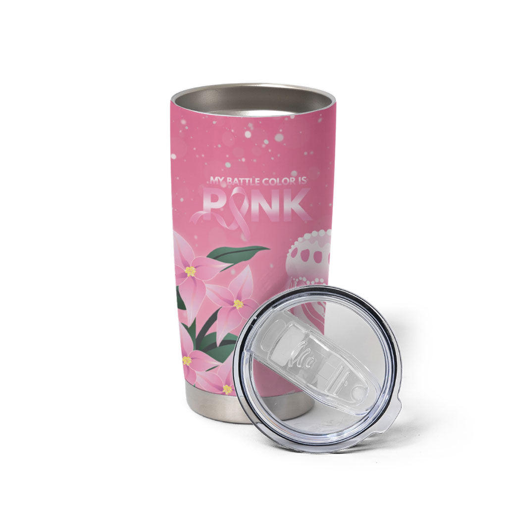 Personalised Pink Boronia of Hope Tumbler Cup Australia’s Fight Against Breast Cancer Support
