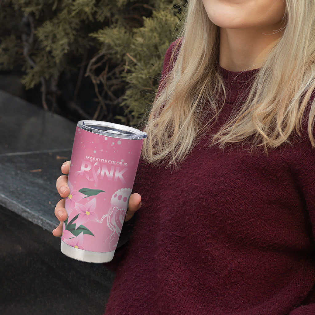 Personalised Pink Boronia of Hope Tumbler Cup Australia’s Fight Against Breast Cancer Support