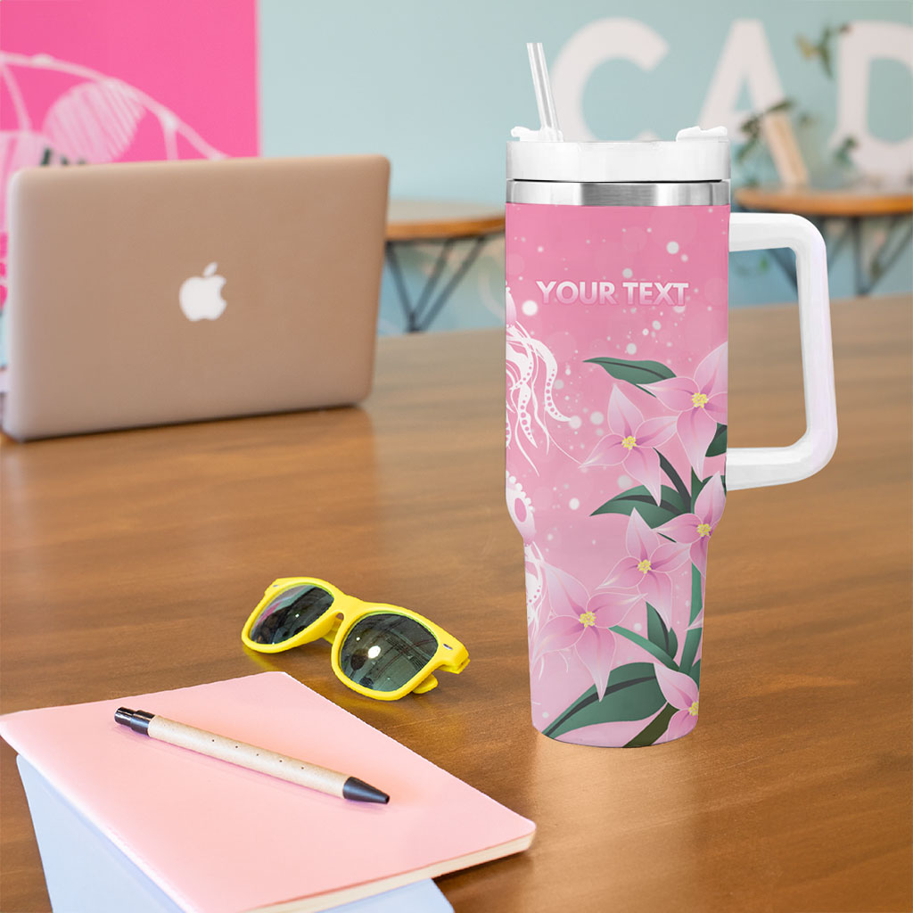 Personalised Pink Boronia of Hope Tumbler With Handle Australia’s Fight Against Breast Cancer Support