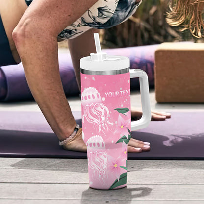 Personalised Pink Boronia of Hope Tumbler With Handle Australia’s Fight Against Breast Cancer Support