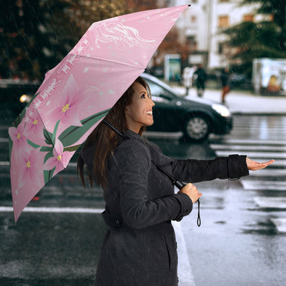 Personalised Pink Boronia of Hope Umbrella Australia’s Fight Against Breast Cancer Support