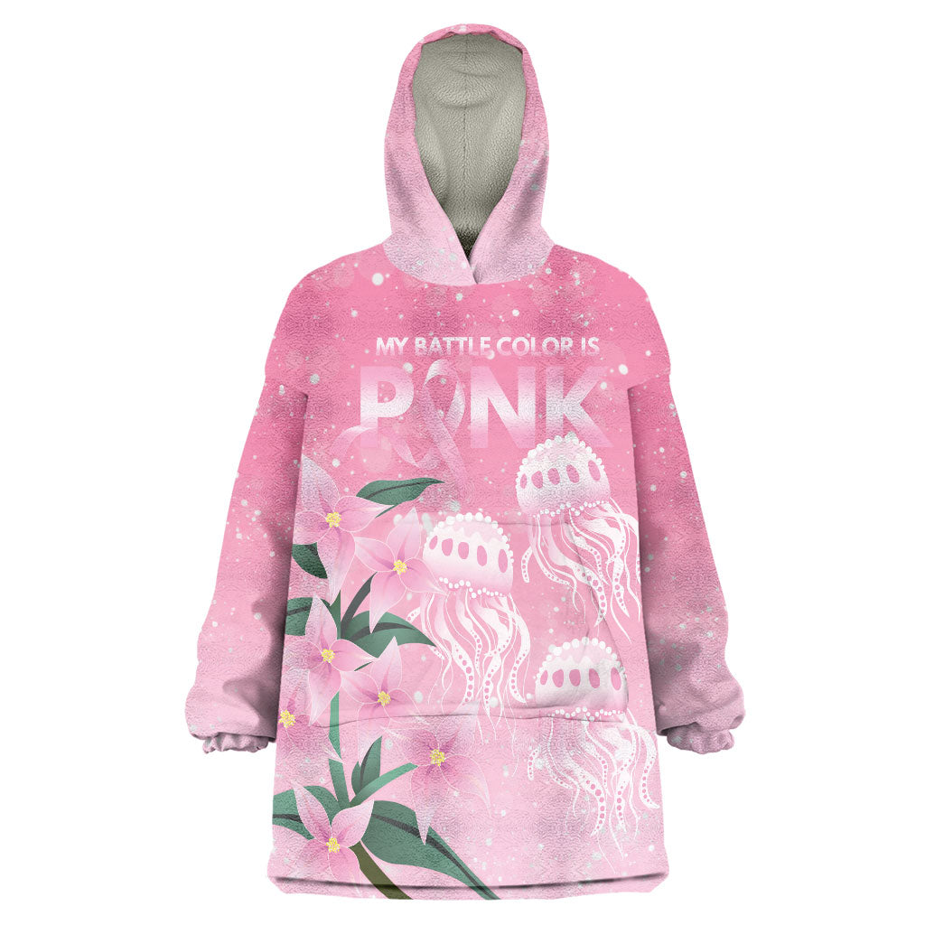 Personalised Pink Boronia of Hope Wearable Blanket Hoodie Australia’s Fight Against Breast Cancer Support