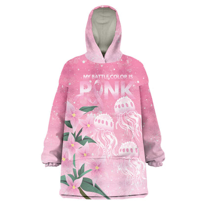 Personalised Pink Boronia of Hope Wearable Blanket Hoodie Australia’s Fight Against Breast Cancer Support