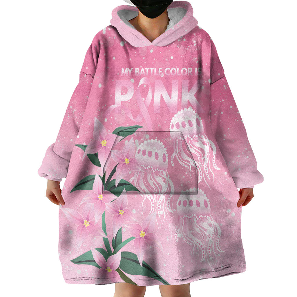 Personalised Pink Boronia of Hope Wearable Blanket Hoodie Australia’s Fight Against Breast Cancer Support