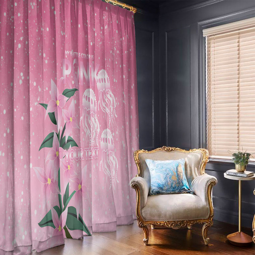 Personalised Pink Boronia of Hope Window Curtain Australia’s Fight Against Breast Cancer Support