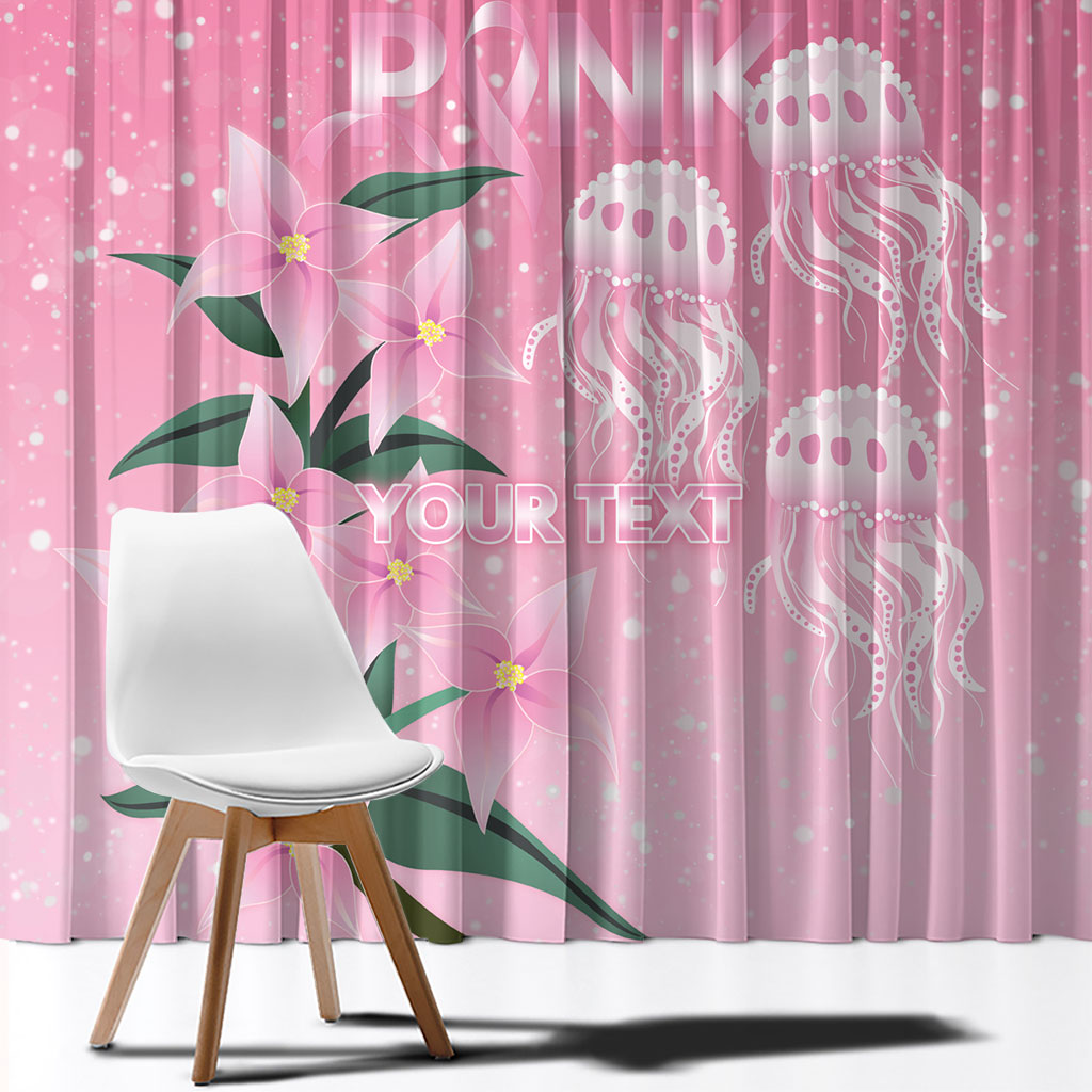 Personalised Pink Boronia of Hope Window Curtain Australia’s Fight Against Breast Cancer Support