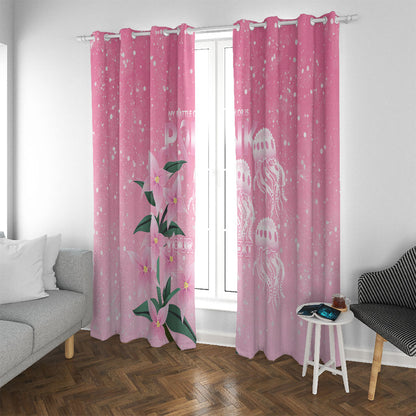 Personalised Pink Boronia of Hope Window Curtain Australia’s Fight Against Breast Cancer Support