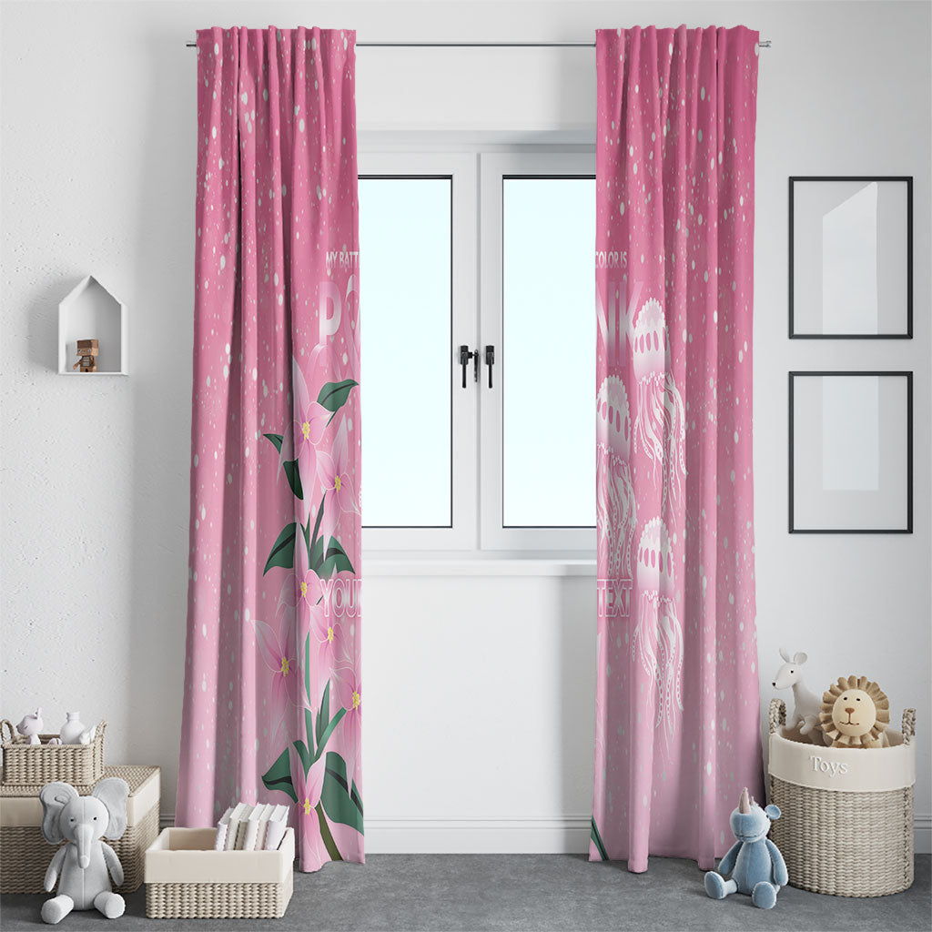 Personalised Pink Boronia of Hope Window Curtain Australia’s Fight Against Breast Cancer Support