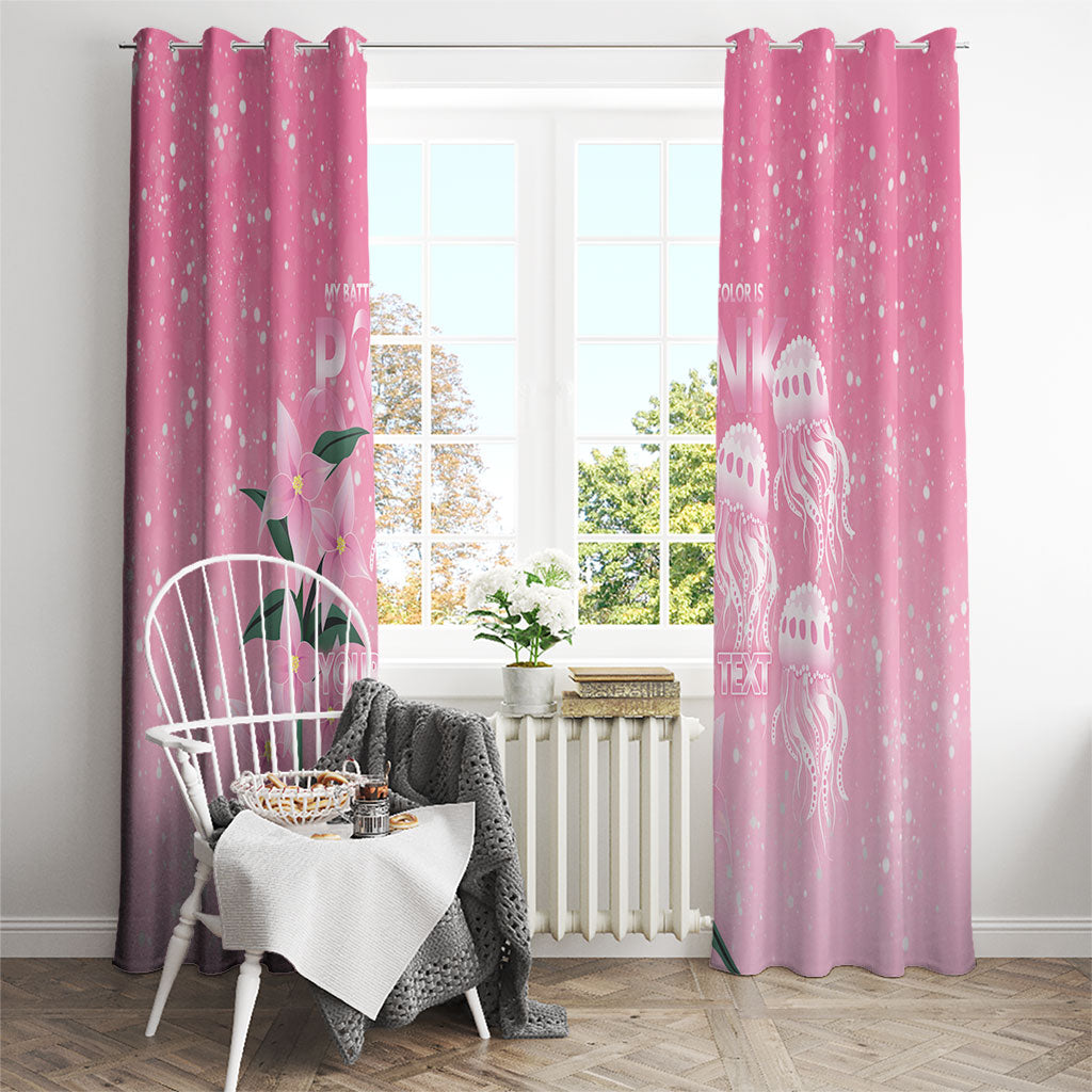 Personalised Pink Boronia of Hope Window Curtain Australia’s Fight Against Breast Cancer Support