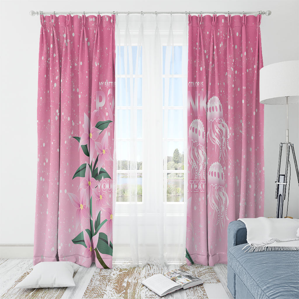 Personalised Pink Boronia of Hope Window Curtain Australia’s Fight Against Breast Cancer Support