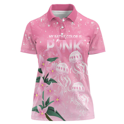 Personalised Pink Boronia of Hope Women Polo Shirt Australia’s Fight Against Breast Cancer Support