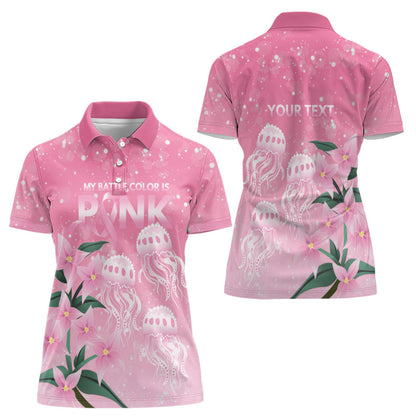 Personalised Pink Boronia of Hope Women Polo Shirt Australia’s Fight Against Breast Cancer Support