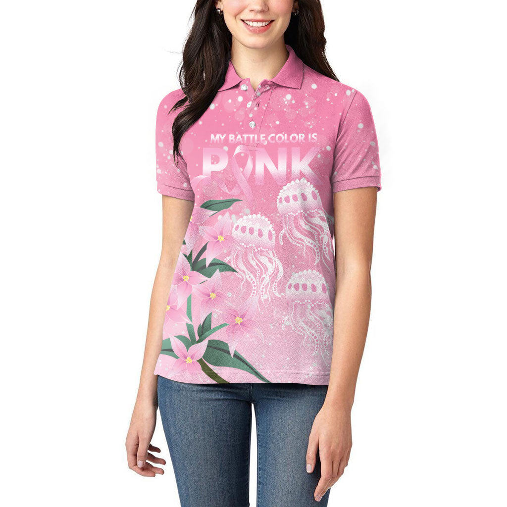 Personalised Pink Boronia of Hope Women Polo Shirt Australia’s Fight Against Breast Cancer Support