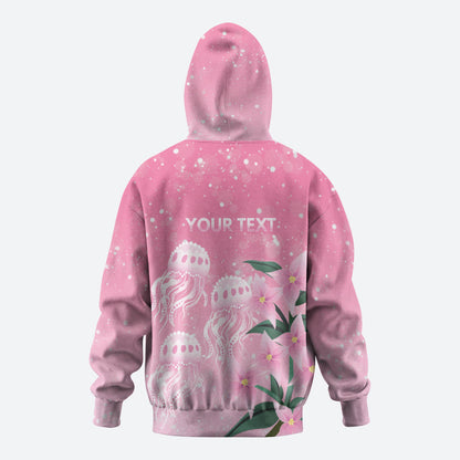 Personalised Pink Boronia of Hope Zip Hoodie Australia’s Fight Against Breast Cancer Support