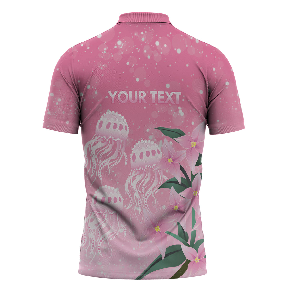 Personalised Pink Boronia of Hope Zipper Polo Shirt Australia’s Fight Against Breast Cancer Support