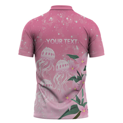 Personalised Pink Boronia of Hope Zipper Polo Shirt Australia’s Fight Against Breast Cancer Support