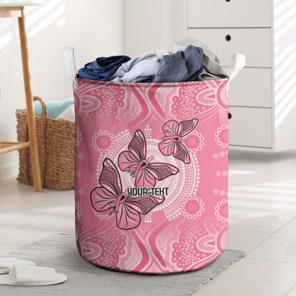 Personalized Pink Butterfly Spirit Laundry Basket Australia’s Breast Cancer Support