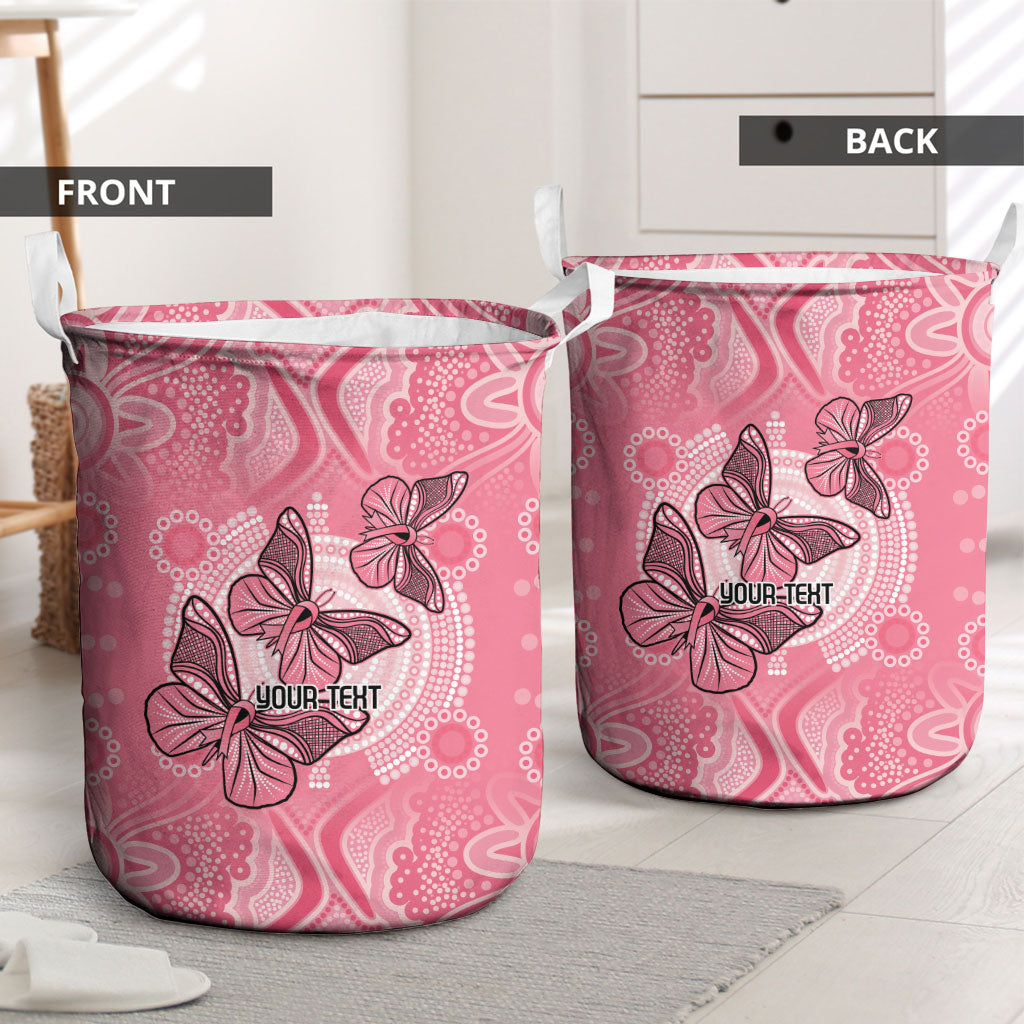 Personalized Pink Butterfly Spirit Laundry Basket Australia’s Breast Cancer Support