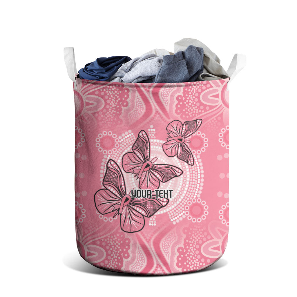Personalized Pink Butterfly Spirit Laundry Basket Australia’s Breast Cancer Support