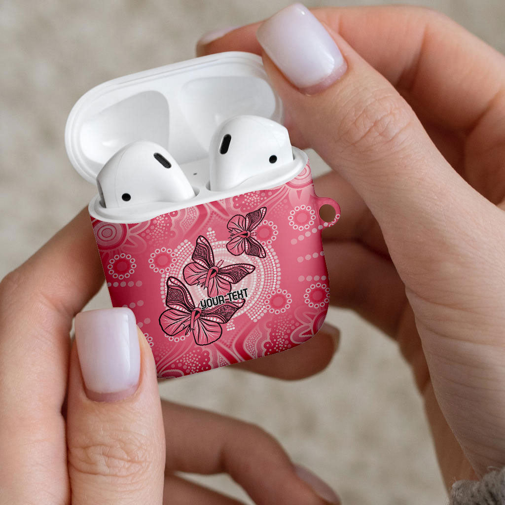 Personalized Pink Butterfly Spirit AirPods Case Australia’s Breast Cancer Support