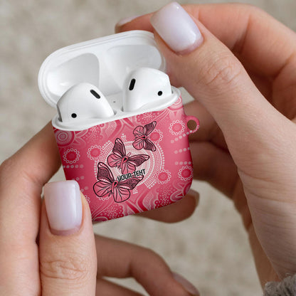 Personalized Pink Butterfly Spirit AirPods Case Australia’s Breast Cancer Support