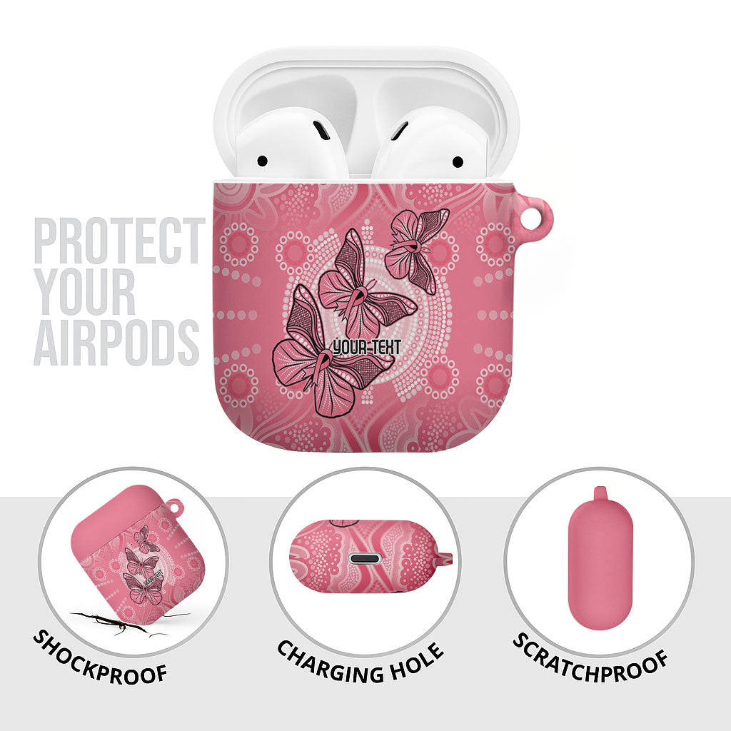 Personalized Pink Butterfly Spirit AirPods Case Australia’s Breast Cancer Support