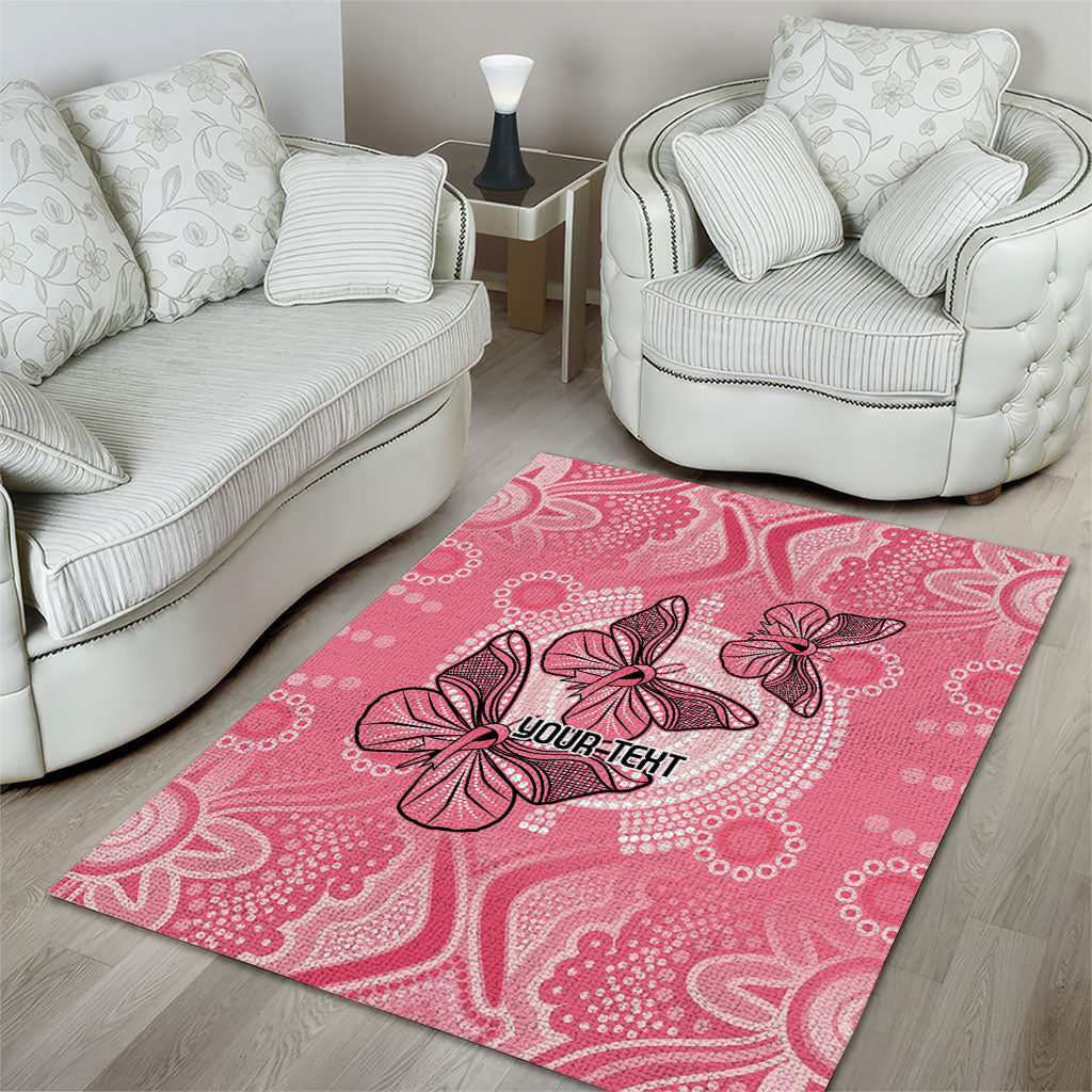 Personalized Pink Butterfly Spirit Area Rug Australia’s Breast Cancer Support