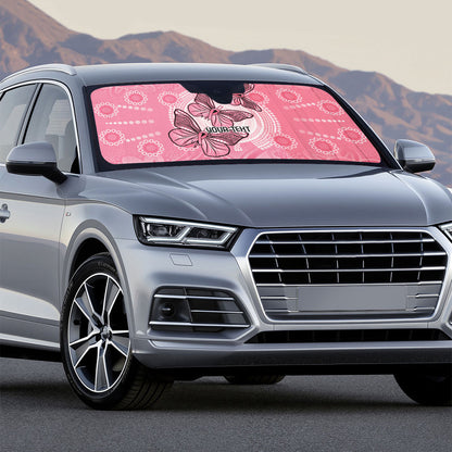 Personalized Pink Butterfly Spirit Auto Sun Shade Australia’s Breast Cancer Support