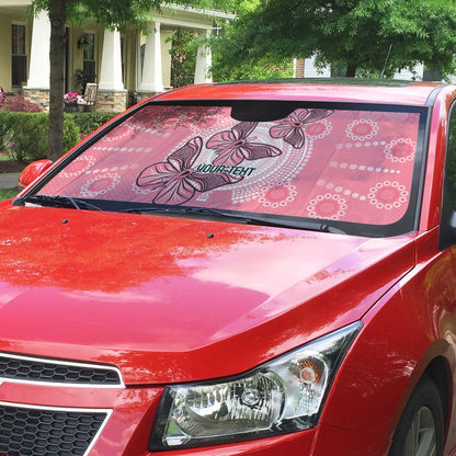 Personalized Pink Butterfly Spirit Auto Sun Shade Australia’s Breast Cancer Support