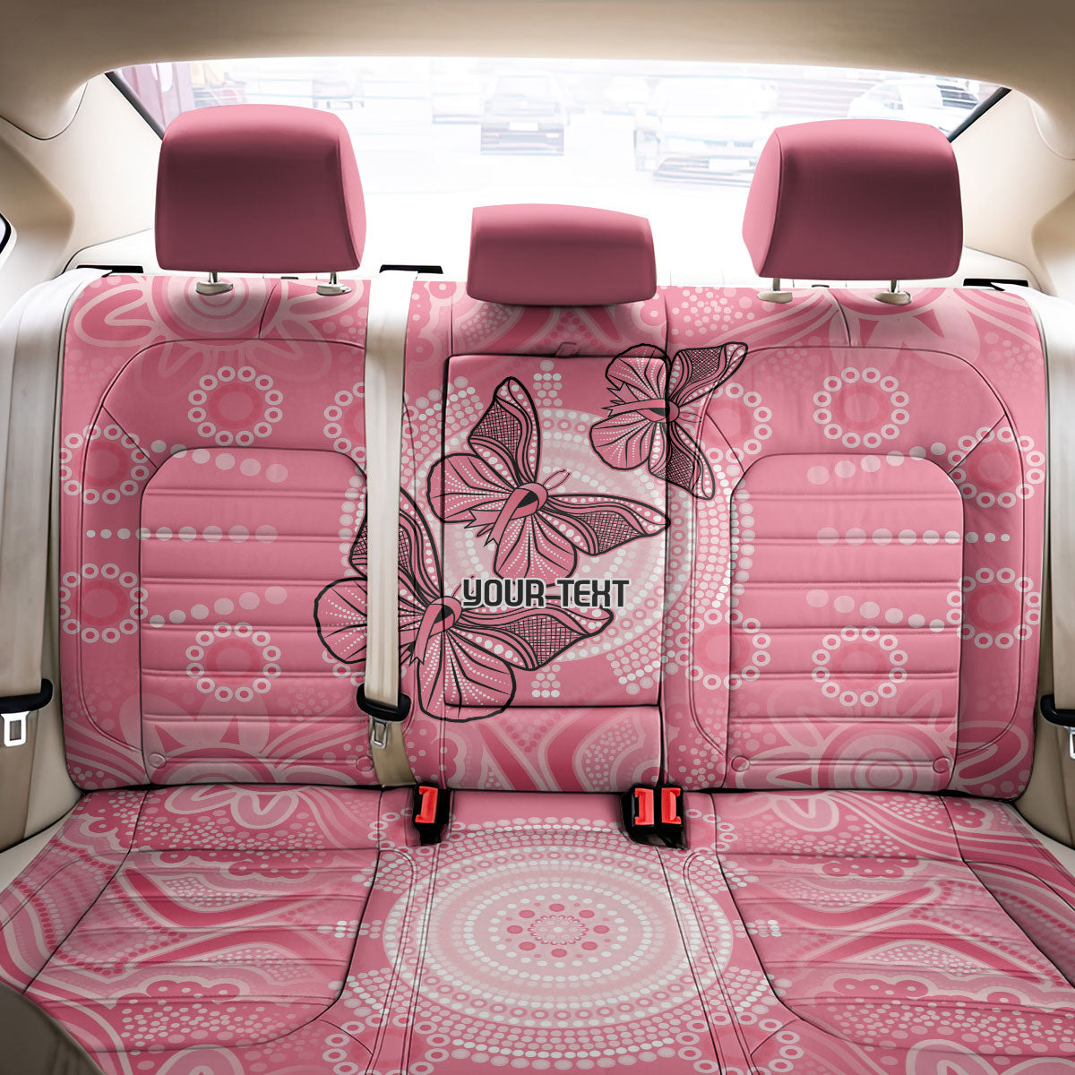 Personalized Pink Butterfly Spirit Back Car Seat Cover Australia’s Breast Cancer Support