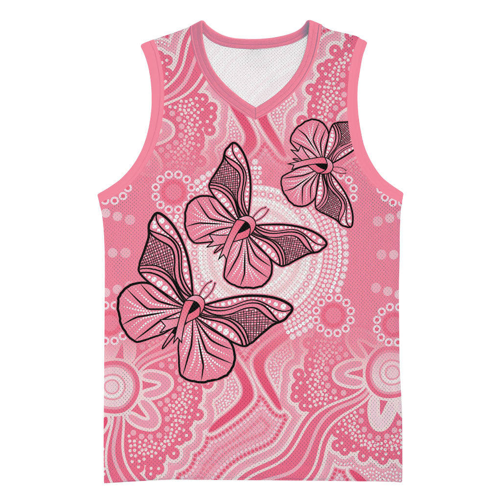 Personalized Pink Butterfly Spirit Basketball Jersey Australia’s Breast Cancer Support