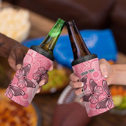 Personalized Pink Butterfly Spirit 4 in 1 Can Cooler Tumbler Australia’s Breast Cancer Support