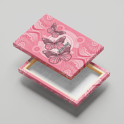 Personalized Pink Butterfly Spirit Canvas Wall Art Australia’s Breast Cancer Support