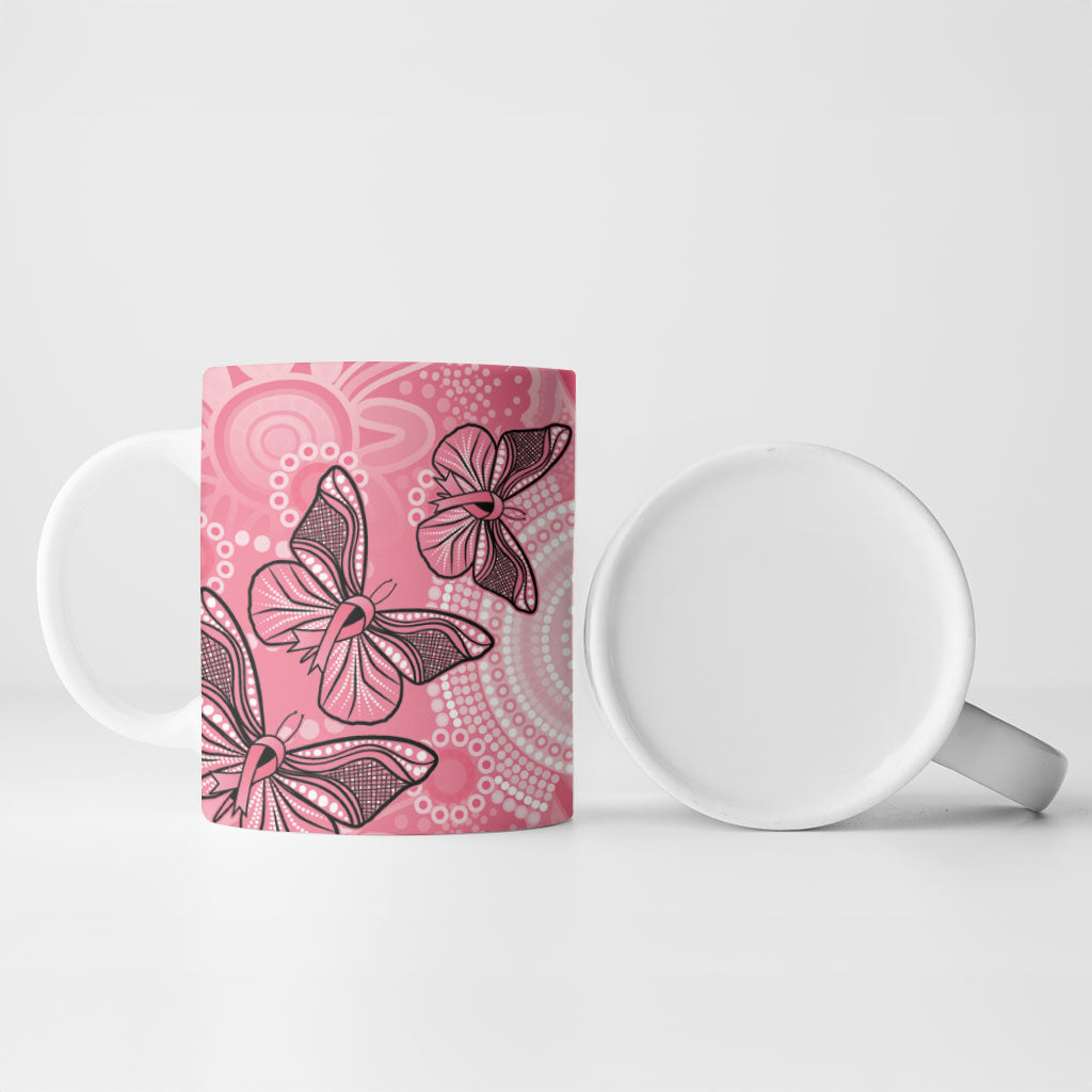 Personalized Pink Butterfly Spirit Ceramic Mug Australia’s Breast Cancer Support