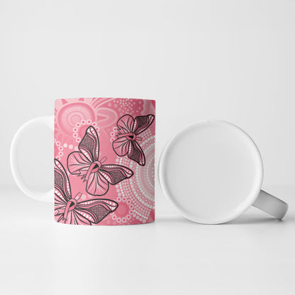 Personalized Pink Butterfly Spirit Ceramic Mug Australia’s Breast Cancer Support