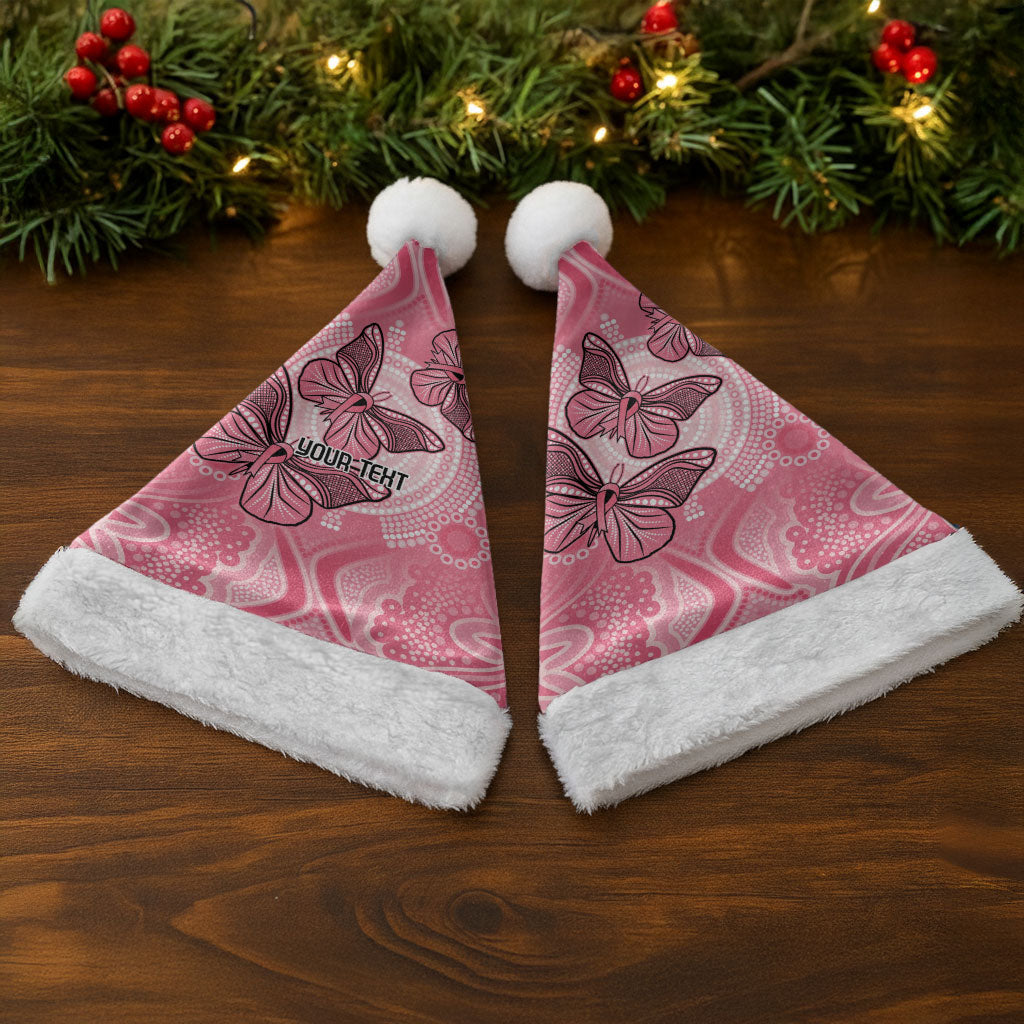 Personalized Pink Butterfly Spirit Christmas Santa Hat Australia’s Breast Cancer Support