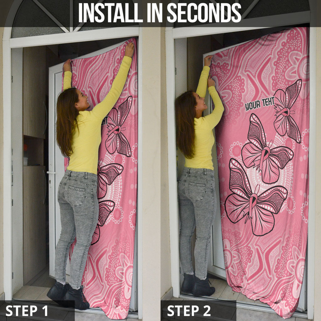 Personalized Pink Butterfly Spirit Door Cover Australia’s Breast Cancer Support