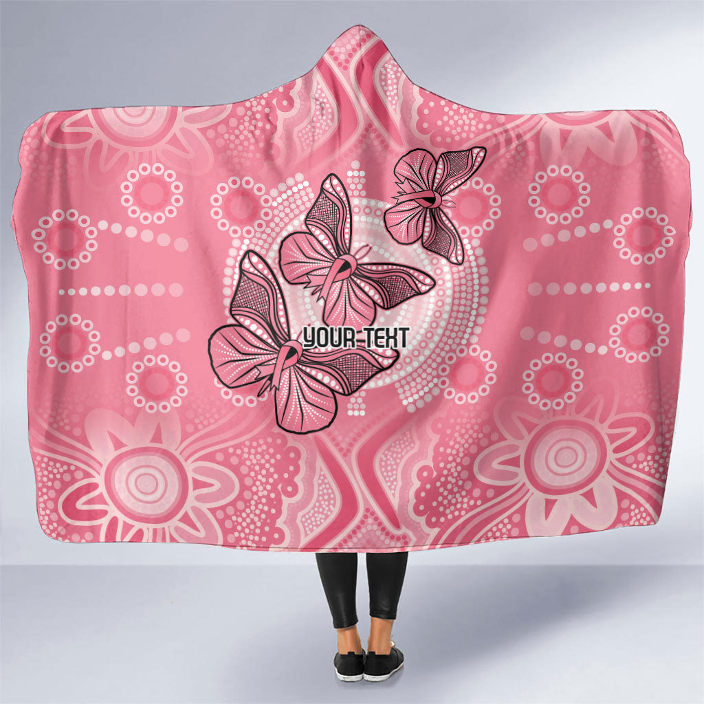Personalized Pink Butterfly Spirit Hooded Blanket Australia’s Breast Cancer Support