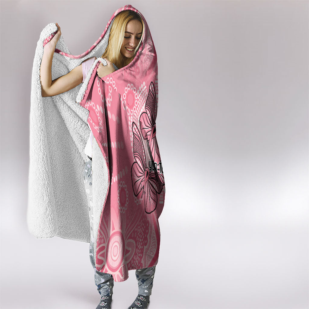 Personalized Pink Butterfly Spirit Hooded Blanket Australia’s Breast Cancer Support
