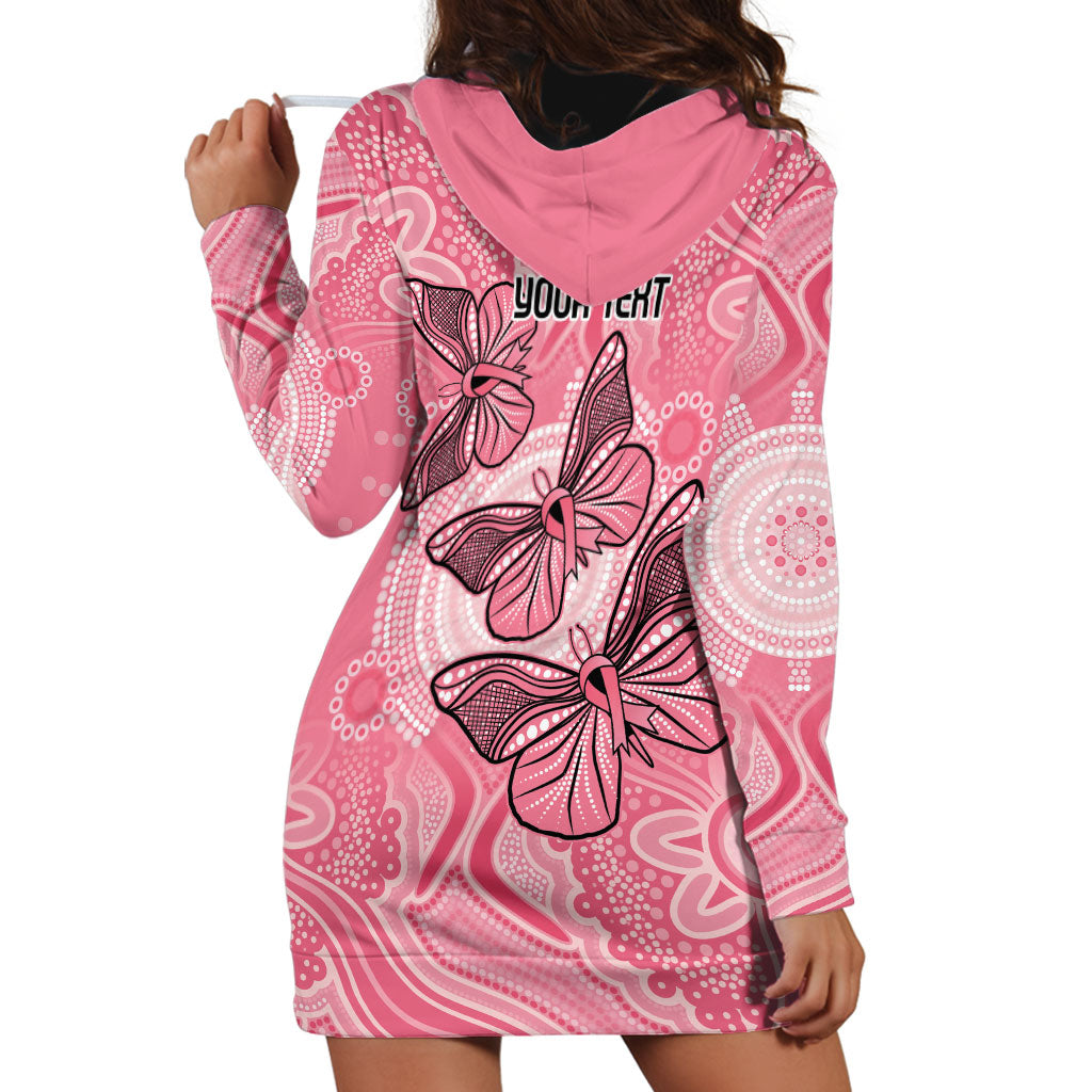 Personalized Pink Butterfly Spirit Hoodie Dress Australia’s Breast Cancer Support