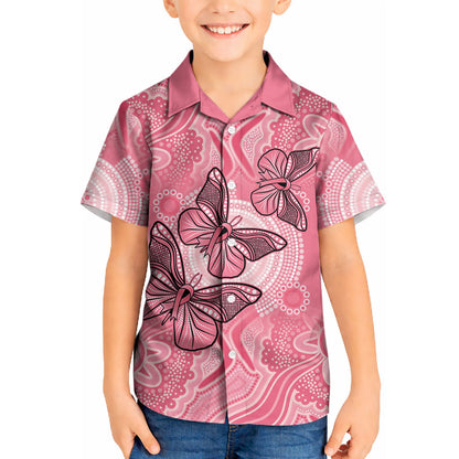 Personalized Pink Butterfly Spirit Kid Hawaiian Shirt Australia’s Breast Cancer Support