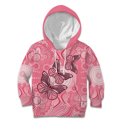 Personalized Pink Butterfly Spirit Kid Hoodie Australia’s Breast Cancer Support