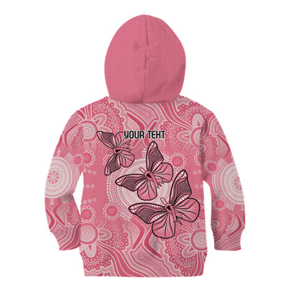 Personalized Pink Butterfly Spirit Kid Hoodie Australia’s Breast Cancer Support