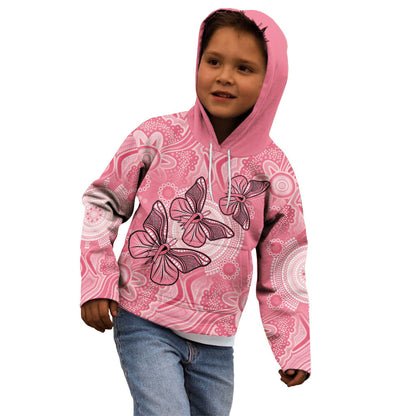 Personalized Pink Butterfly Spirit Kid Hoodie Australia’s Breast Cancer Support